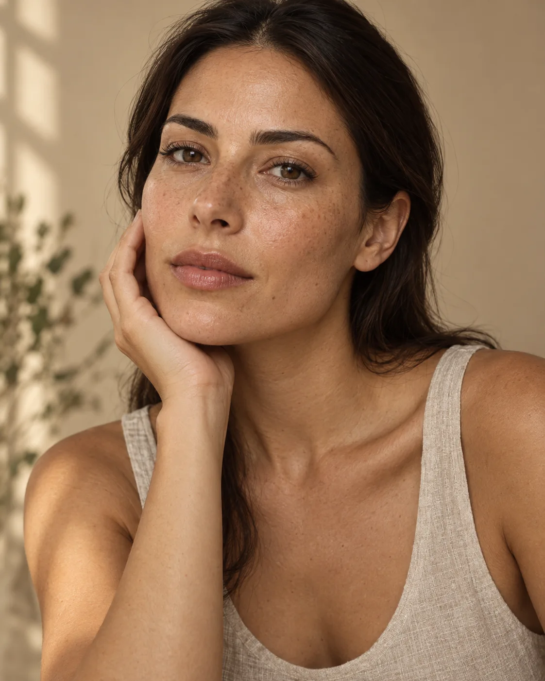 Naturalny portret kobiety w miękkim dziennym świetle